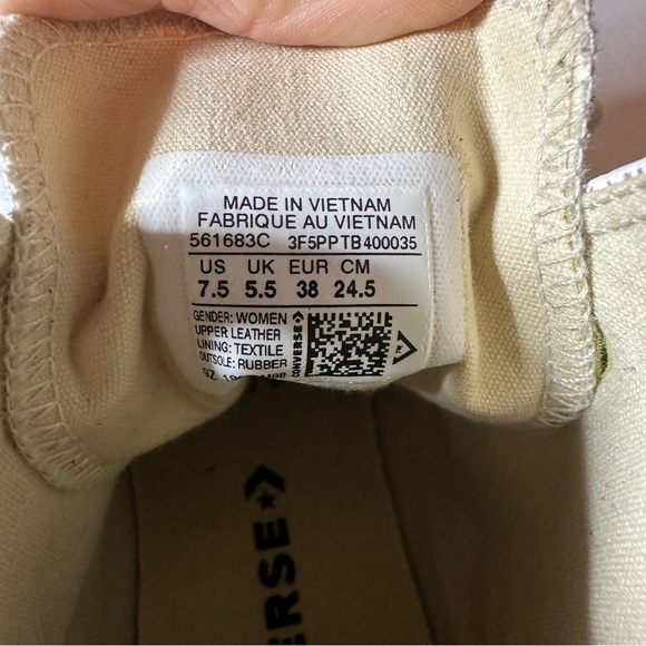 Converse White and Gold Studded High-Top Sneakers - Picture 10 of 10